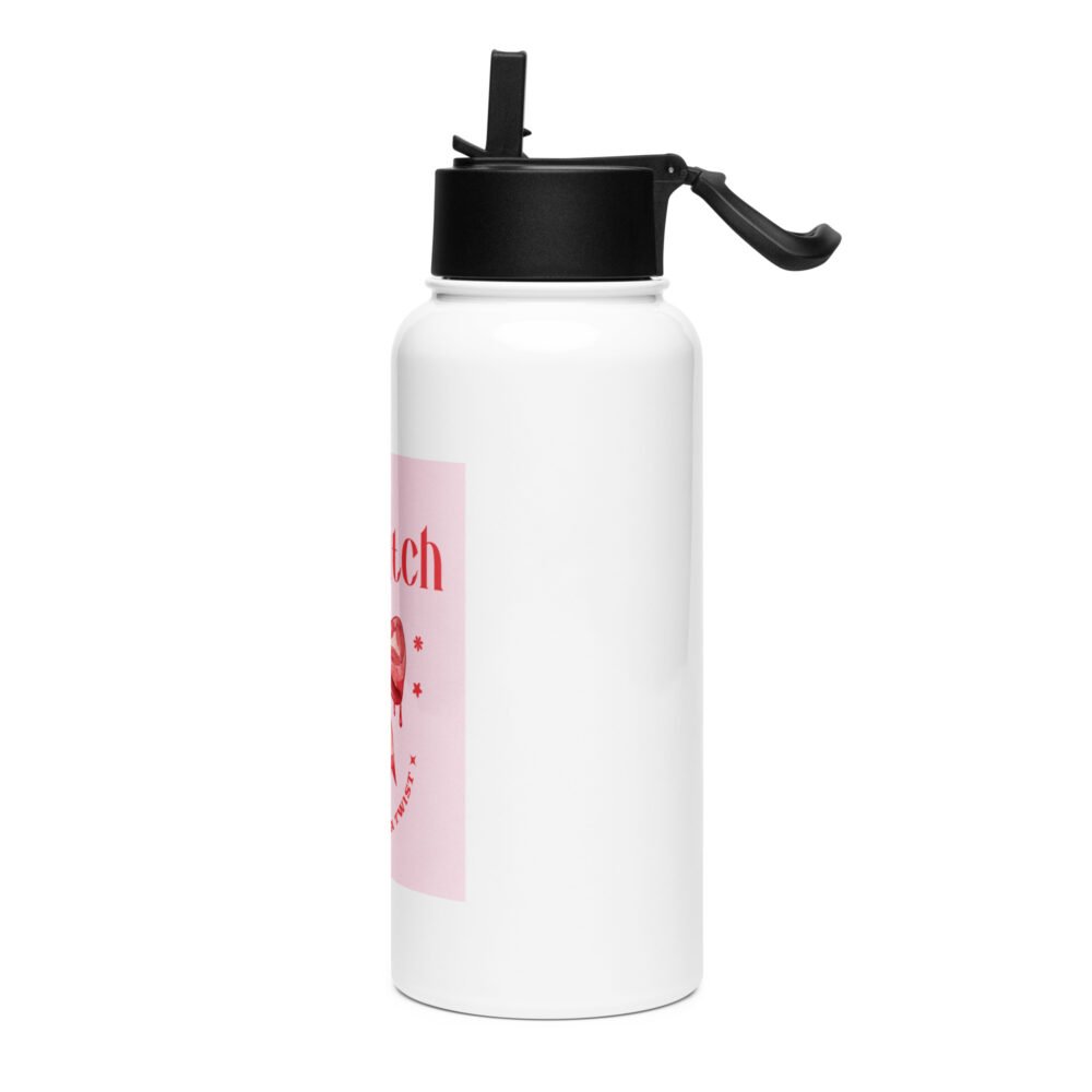 Stainless steel water bottle with a straw lid - Image 3