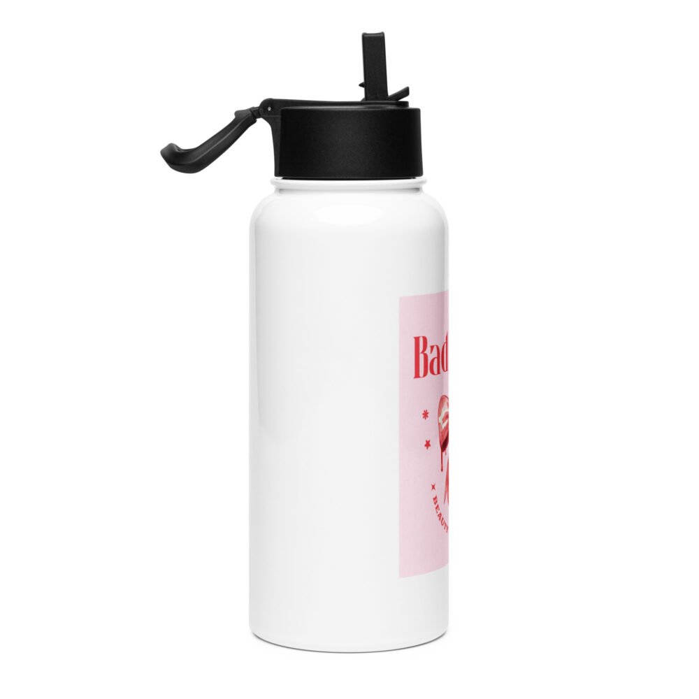 Stainless steel water bottle with a straw lid - Image 4