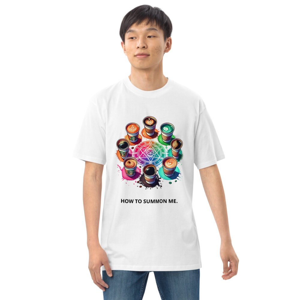 Men’s premium heavyweight tee - Coffee Lover - Image 3