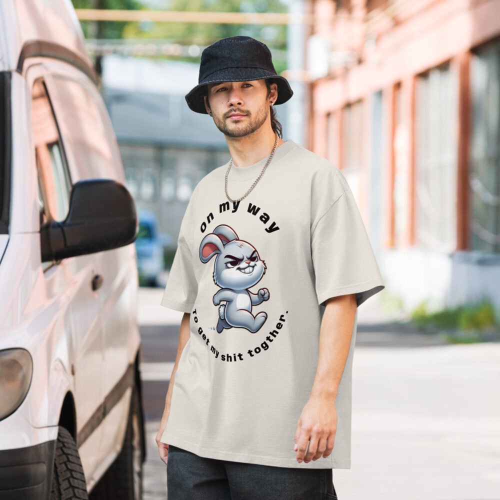 Oversized faded t-shirt - On My Way - Image 7