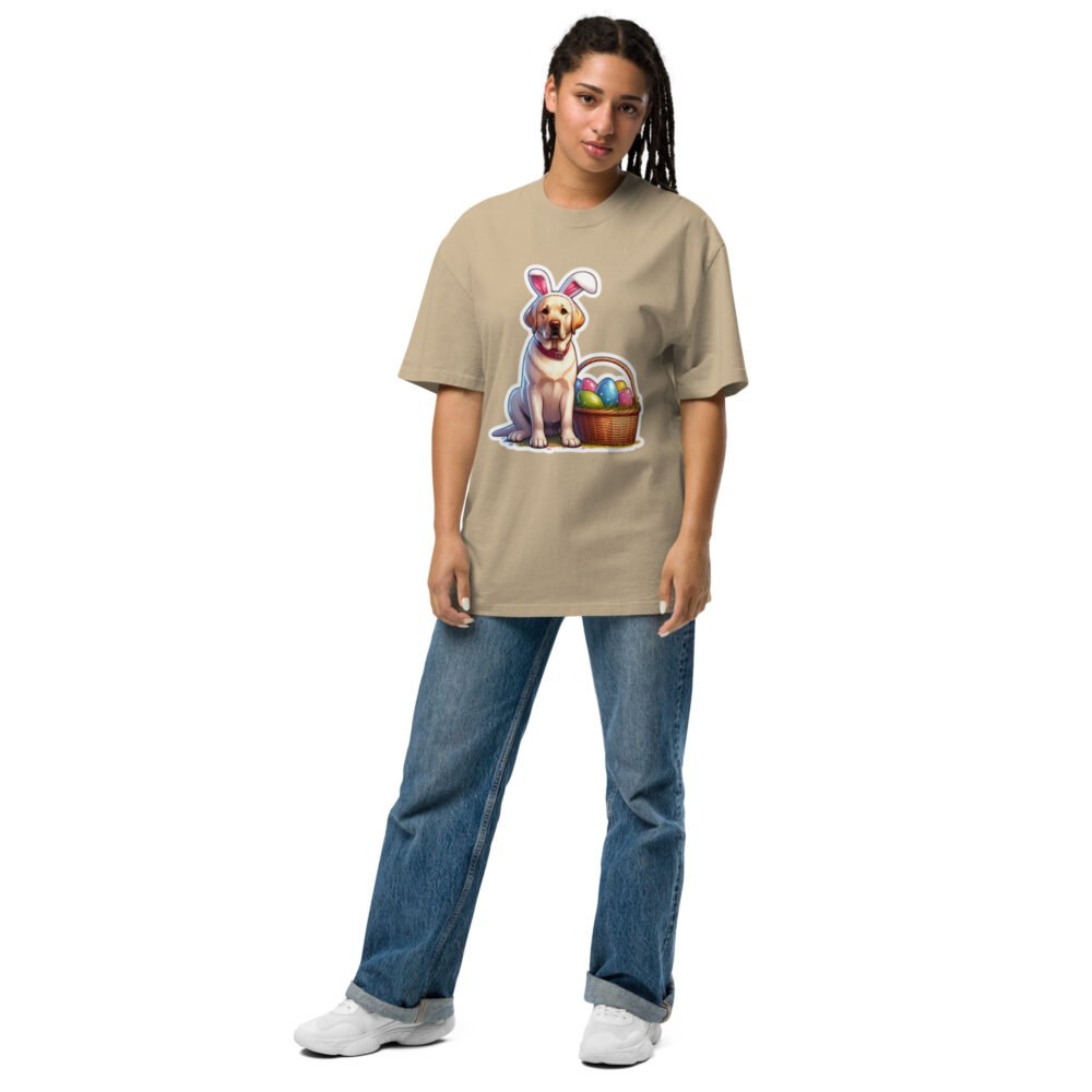 Oversized faded t-shirt - Bunny Ears Dog - Image 4