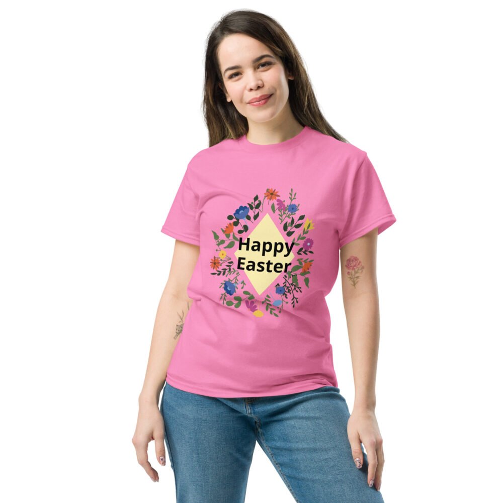 Unisex classic tee - Happy Easter Floral - Image 13