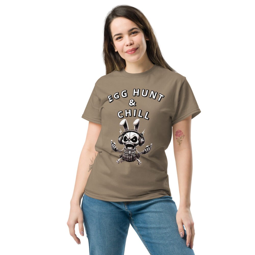 Unisex classic tee - Egg Hunt And Chill - Image 17