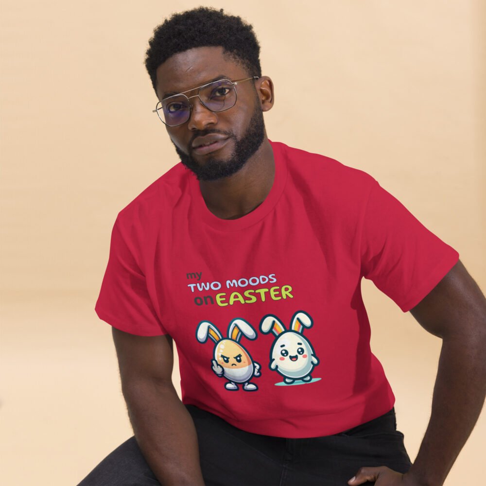 Unisex classic tee - My Two Moods On Easter - Image 3