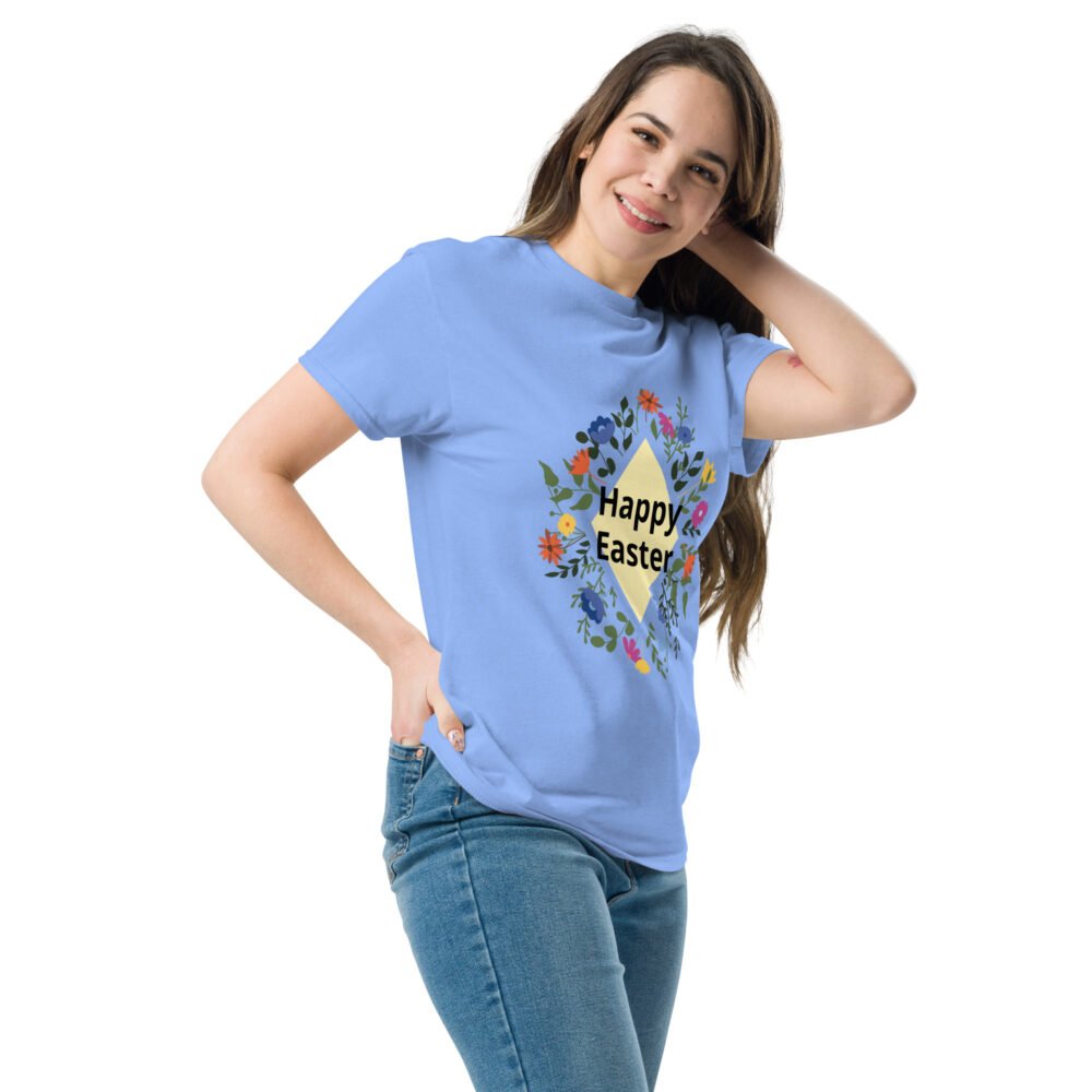 Unisex classic tee - Happy Easter Floral - Image 15