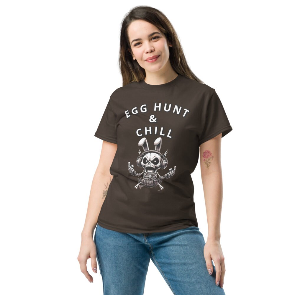 Unisex classic tee - Egg Hunt And Chill - Image 9