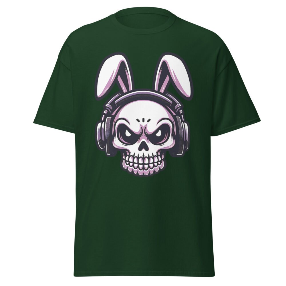 Unisex classic tee - Skull Easter Bunny - Image 5