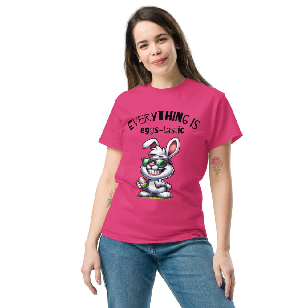 Unisex classic tee - Everything Is Eggs-Tastic - Image 6