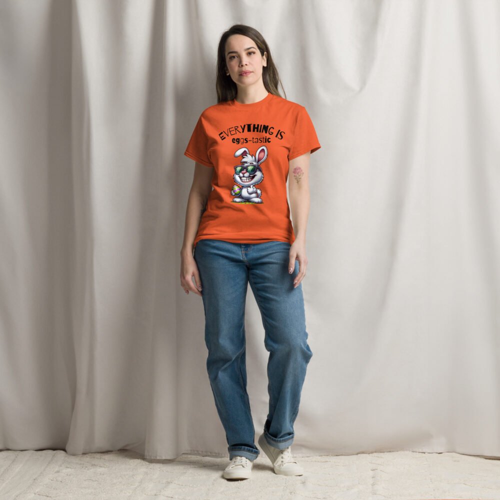 Unisex classic tee - Everything Is Eggs-Tastic - Image 9