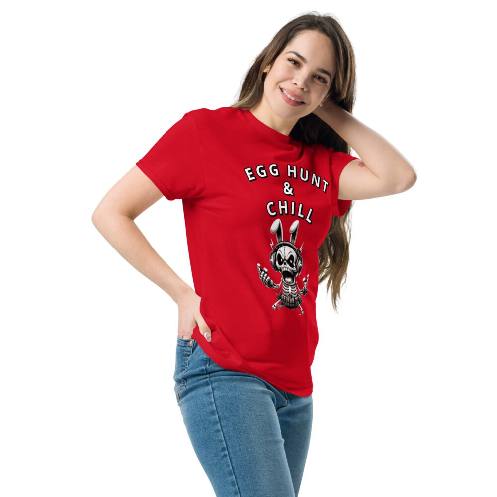Unisex classic tee - Egg Hunt And Chill - Image 7