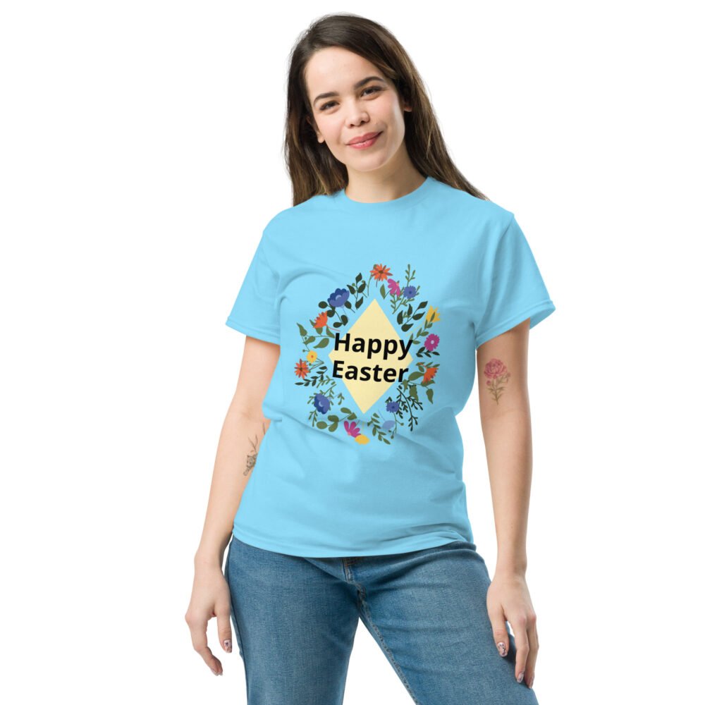 Unisex classic tee - Happy Easter Floral - Image 23