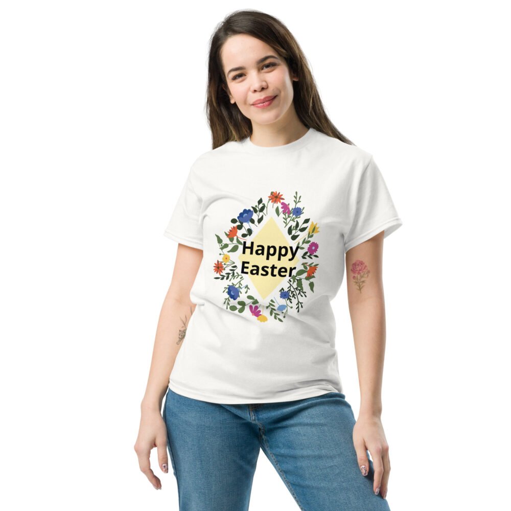 Unisex classic tee - Happy Easter Floral - Image 33