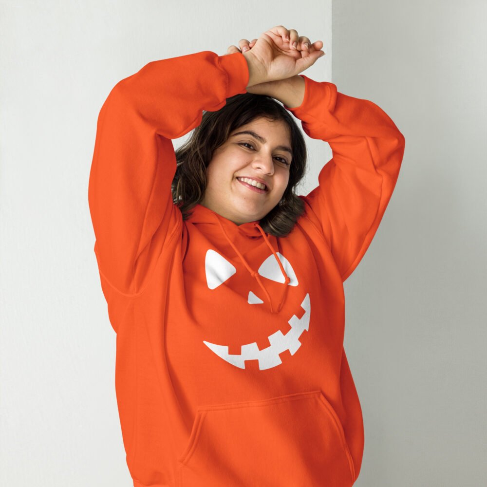 Unisex Hoodie - Grinning Pumpkin - Image 6