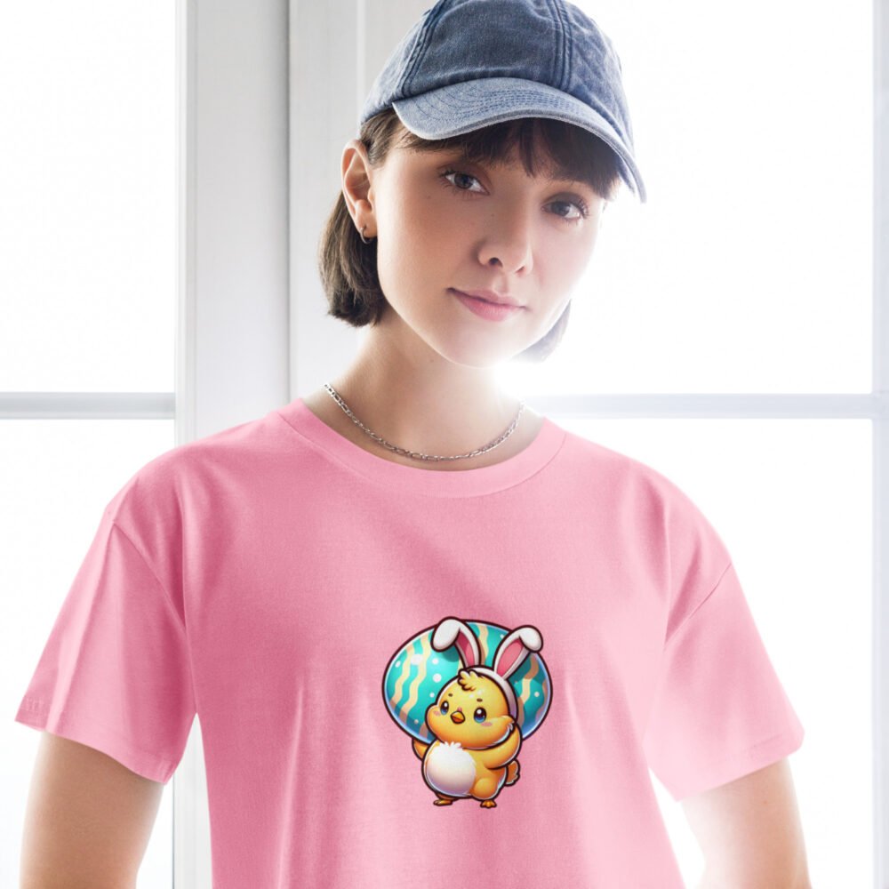 Women’s crop top - Cutesy Easter Chick - Image 5