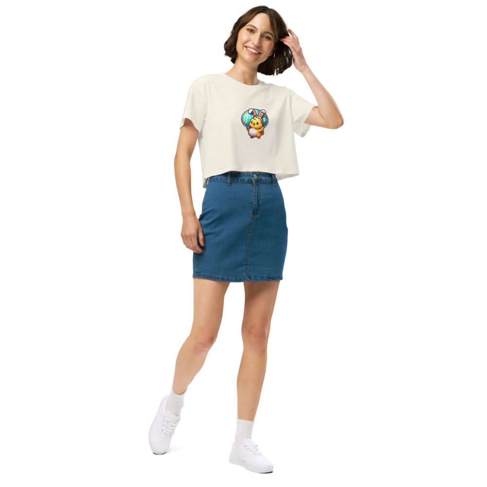 Women’s crop top - Cutesy Easter Chick - Image 10