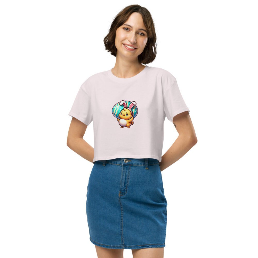 Women’s crop top - Cutesy Easter Chick - Image 8
