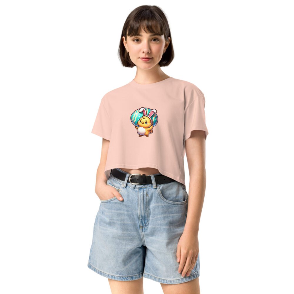 Women’s crop top - Cutesy Easter Chick - Image 6