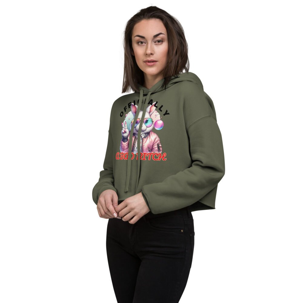 Crop Hoodie - Officially A Bad B - Image 3