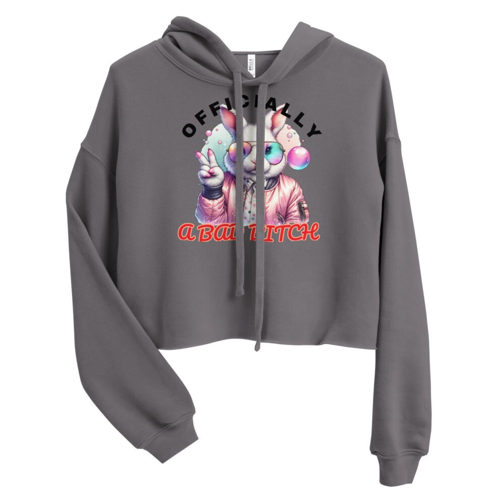 Crop Hoodie - Officially A Bad B - Image 11