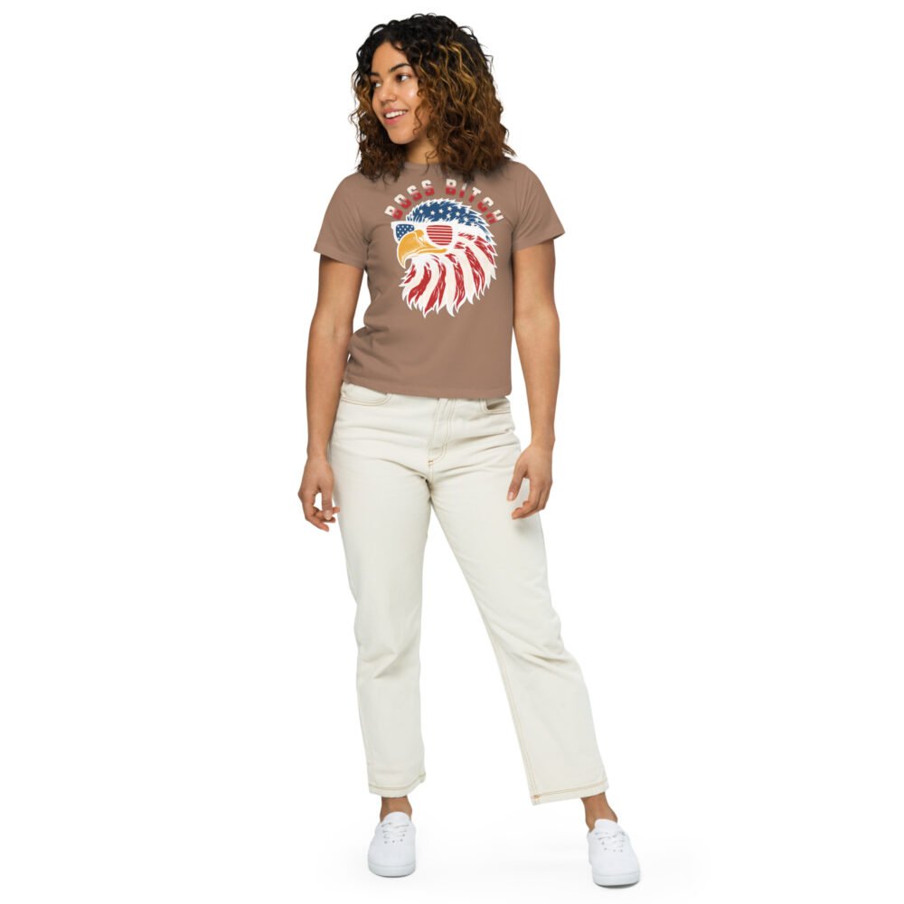 Women’s high-waisted t-shirt - Boss Bitch - Image 4