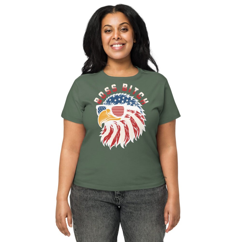 Women’s high-waisted t-shirt - Boss Bitch - Image 3