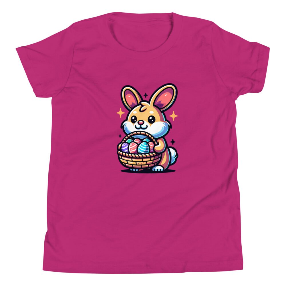 Youth Short Sleeve T-Shirt - Easter Corgi Puppy - Image 17
