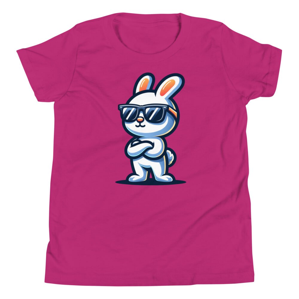 Youth Short Sleeve T-Shirt - Sunglasses Bunny - Image 18