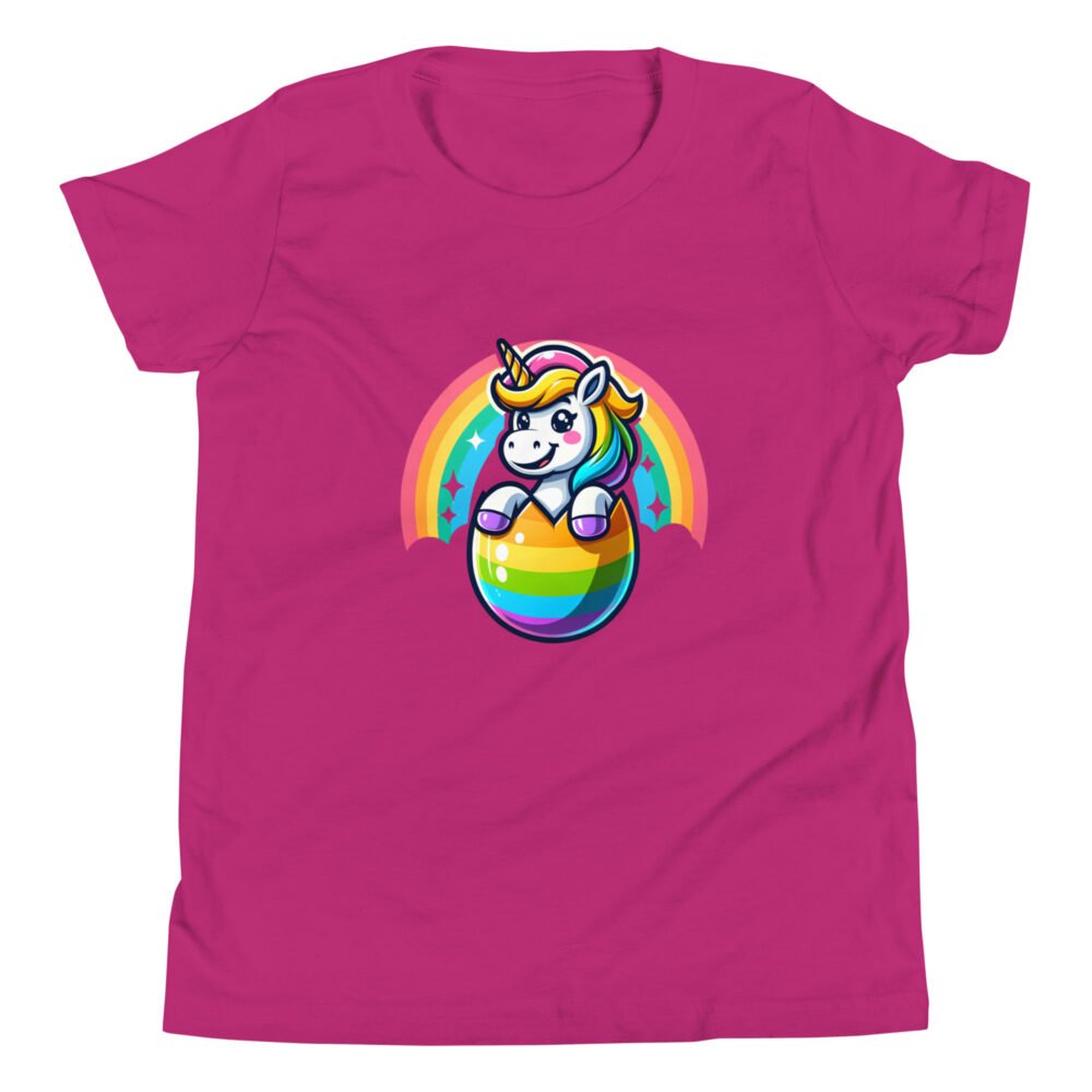 Youth Short Sleeve T-Shirt - Easter Unicorn - Image 20