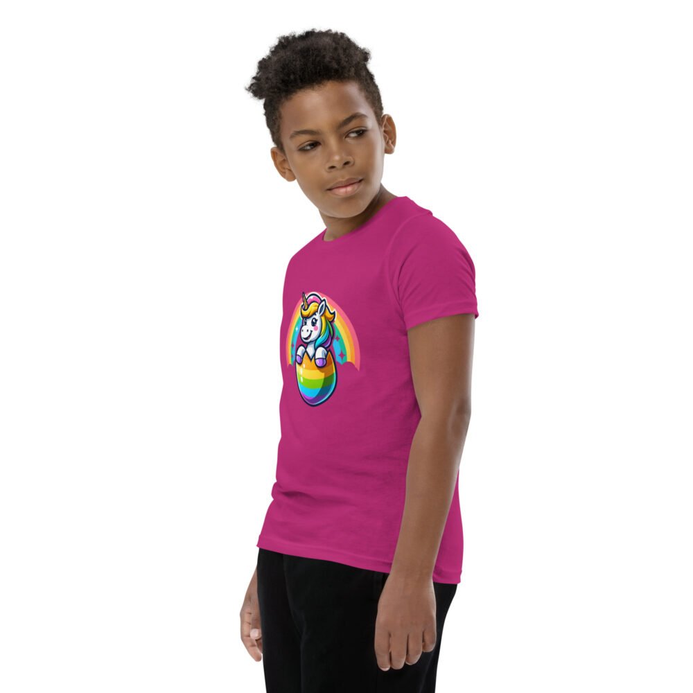 Youth Short Sleeve T-Shirt - Easter Unicorn - Image 9