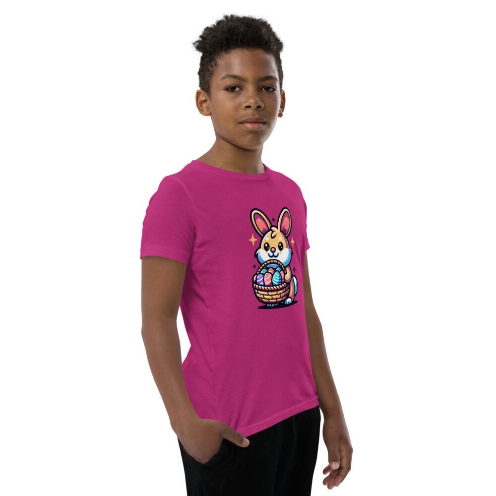 Youth Short Sleeve T-Shirt - Easter Corgi Puppy - Image 6