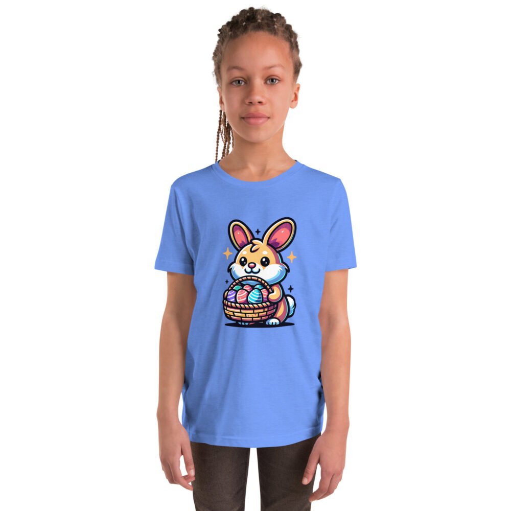 Youth Short Sleeve T-Shirt - Easter Corgi Puppy - Image 10