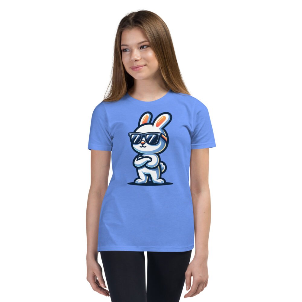Youth Short Sleeve T-Shirt - Sunglasses Bunny - Image 10