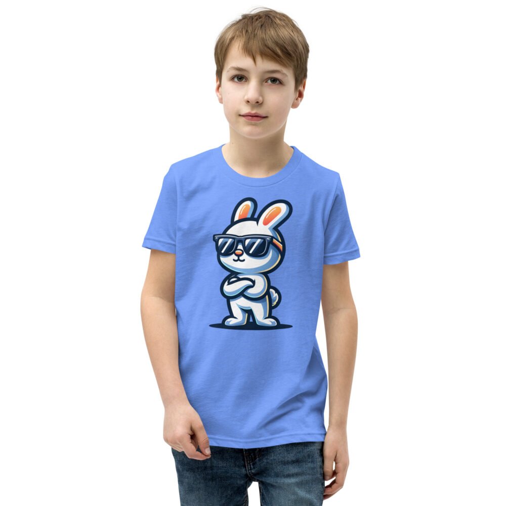 Youth Short Sleeve T-Shirt - Sunglasses Bunny - Image 11