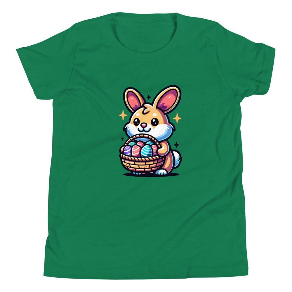Youth Short Sleeve T-Shirt - Easter Corgi Puppy - Image 18