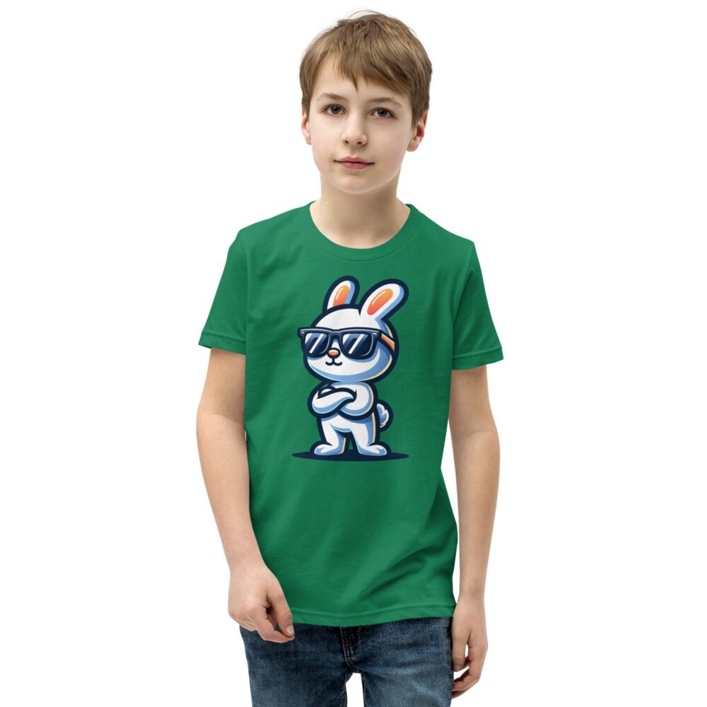 Youth Short Sleeve T-Shirt - Sunglasses Bunny - Image 9