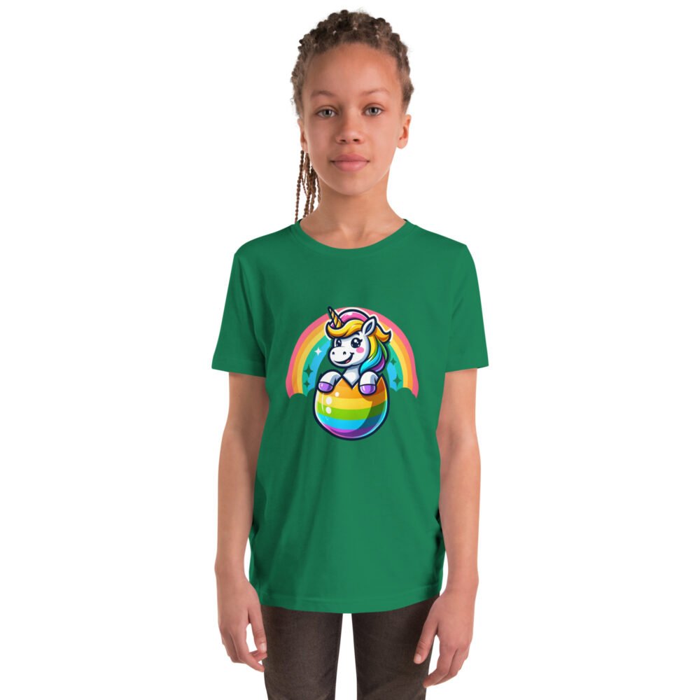 Youth Short Sleeve T-Shirt - Easter Unicorn - Image 10