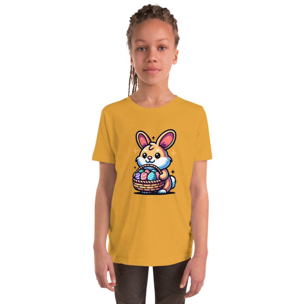 Youth Short Sleeve T-Shirt - Easter Corgi Puppy - Image 12