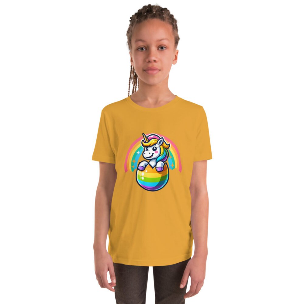 Youth Short Sleeve T-Shirt - Easter Unicorn - Image 14