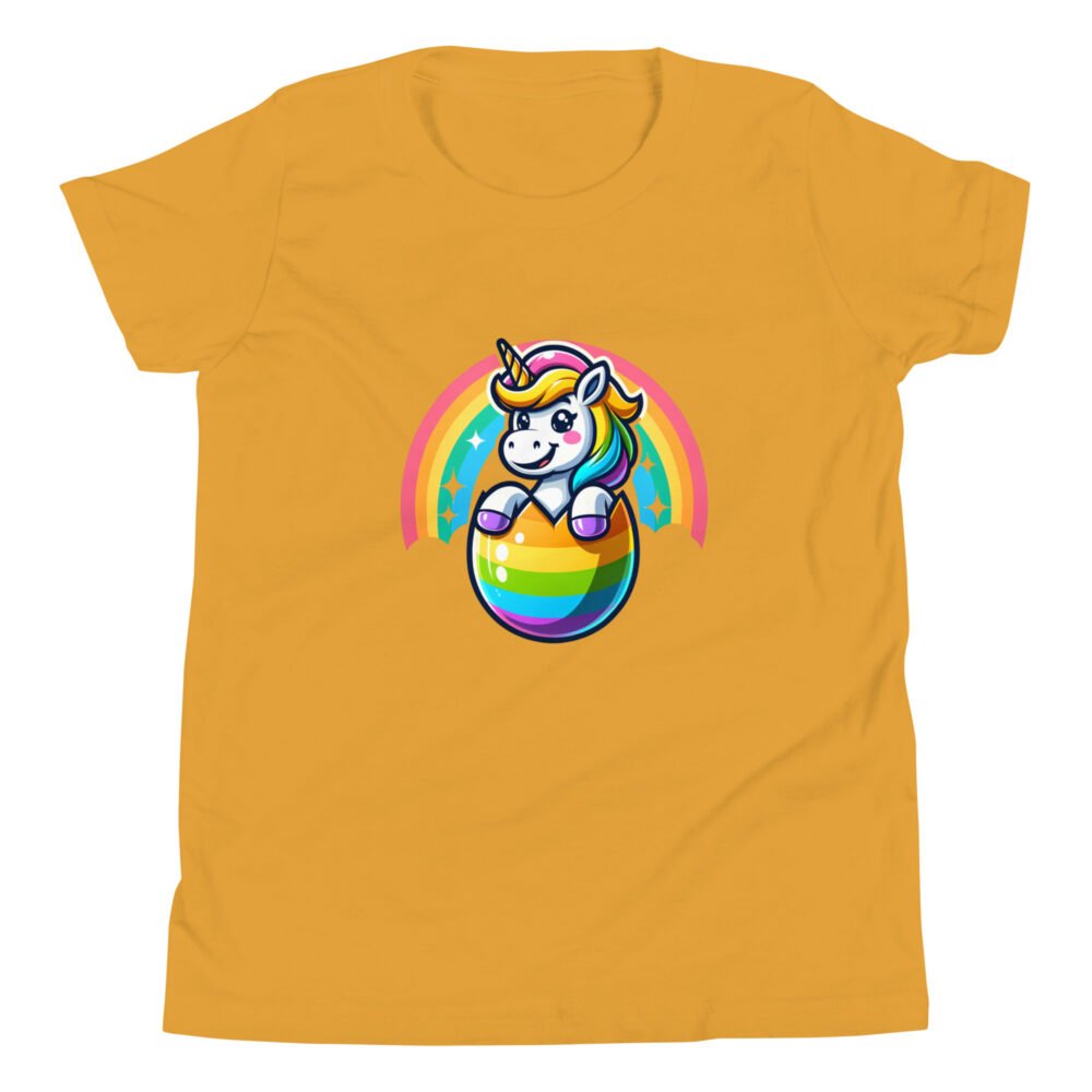 Youth Short Sleeve T-Shirt - Easter Unicorn - Image 23