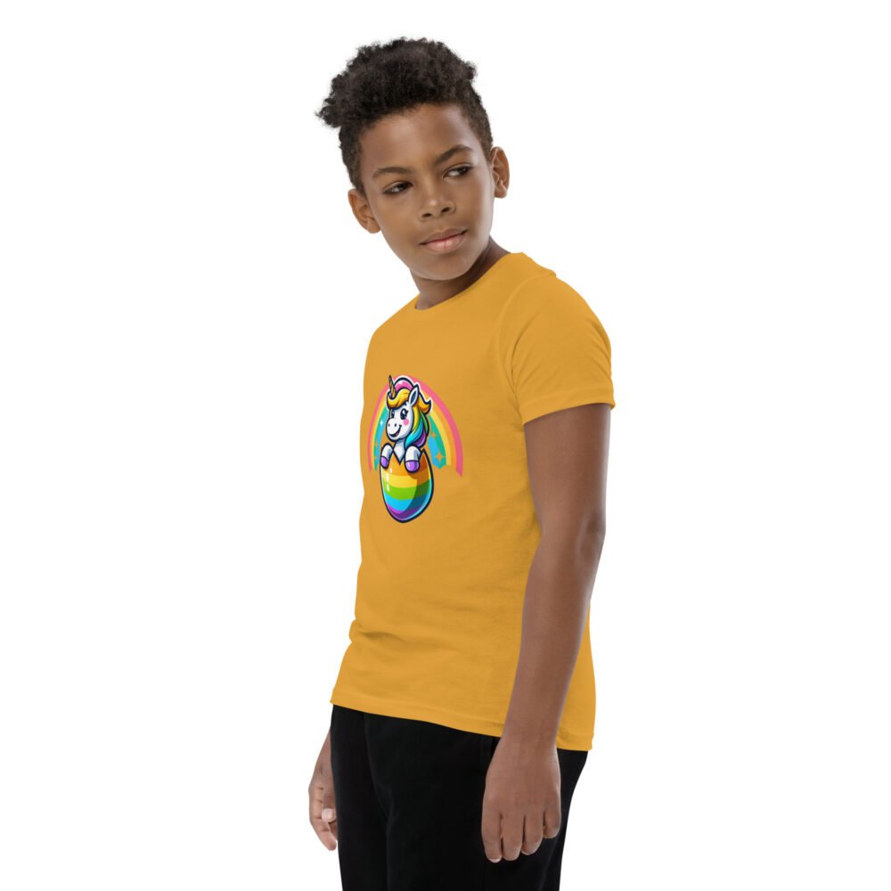 Youth Short Sleeve T-Shirt - Easter Unicorn - Image 15