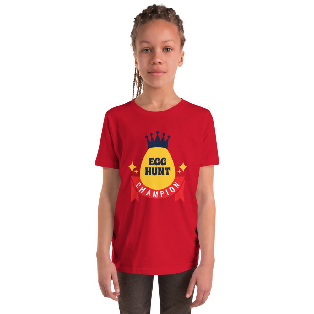 Youth Short Sleeve T-Shirt - Egg Hunt Champion - Image 4