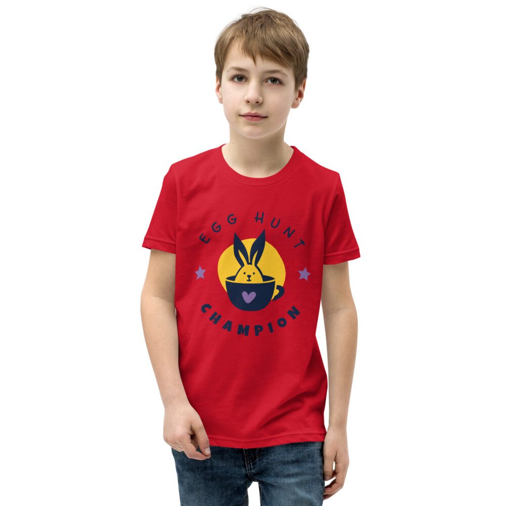 Youth Short Sleeve T-Shirt - Egg Hunt Champion - Image 3