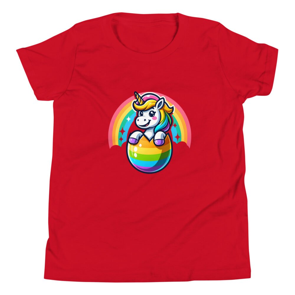 Youth Short Sleeve T-Shirt - Easter Unicorn - Image 18