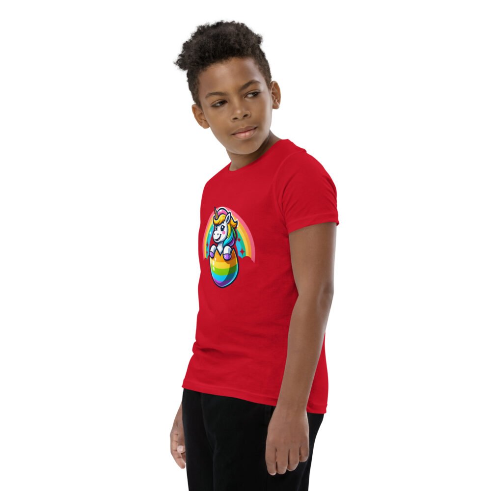 Youth Short Sleeve T-Shirt - Easter Unicorn - Image 5