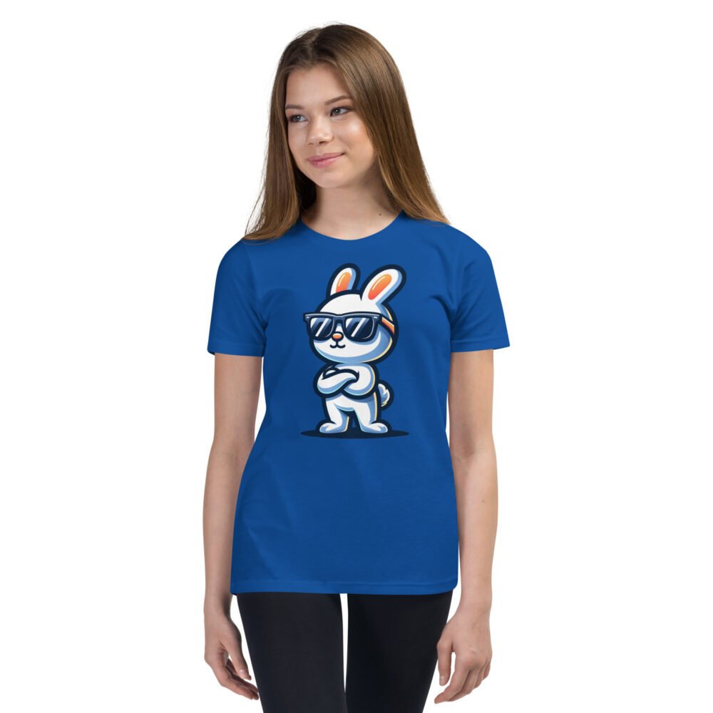 Youth Short Sleeve T-Shirt - Sunglasses Bunny - Image 4
