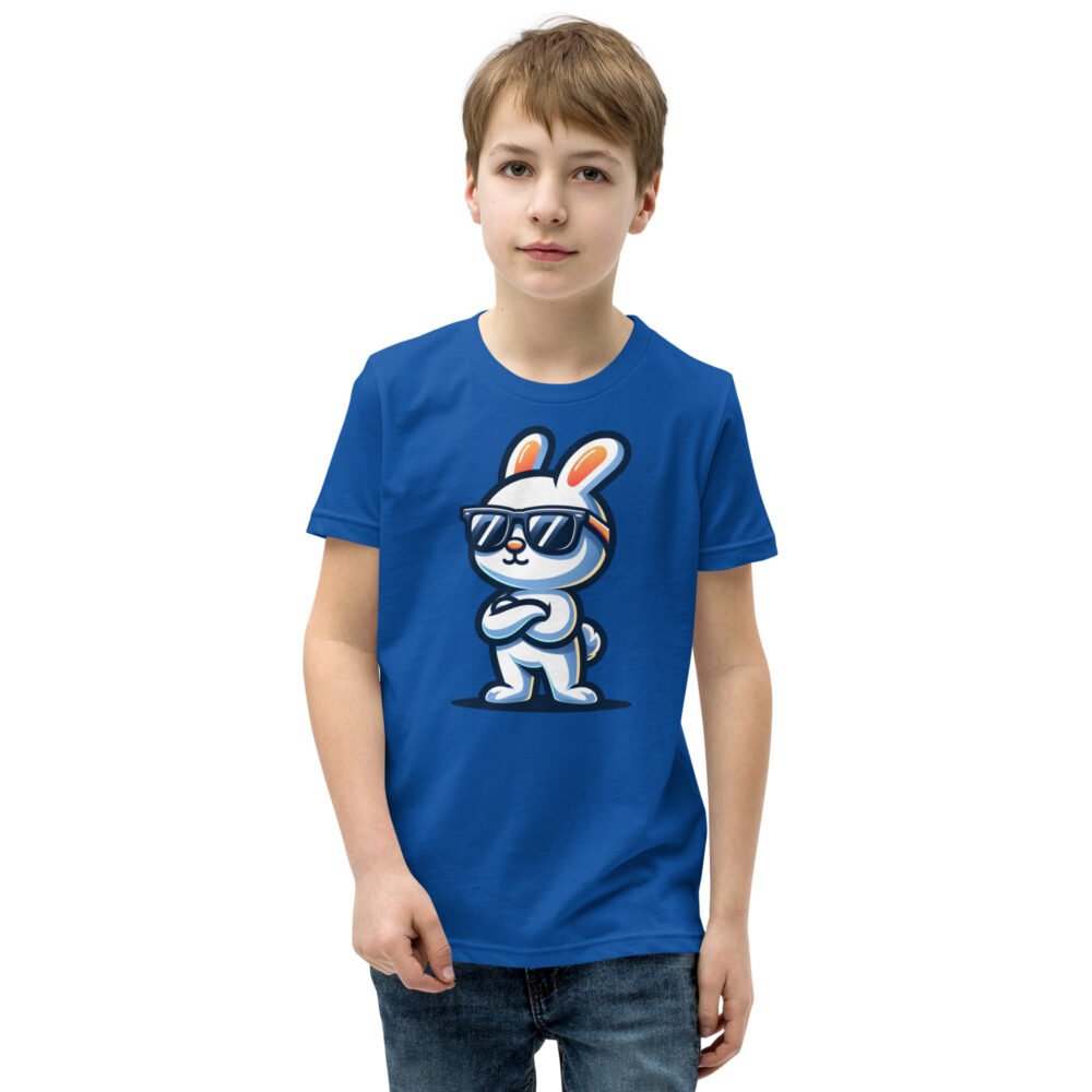 Youth Short Sleeve T-Shirt - Sunglasses Bunny - Image 5