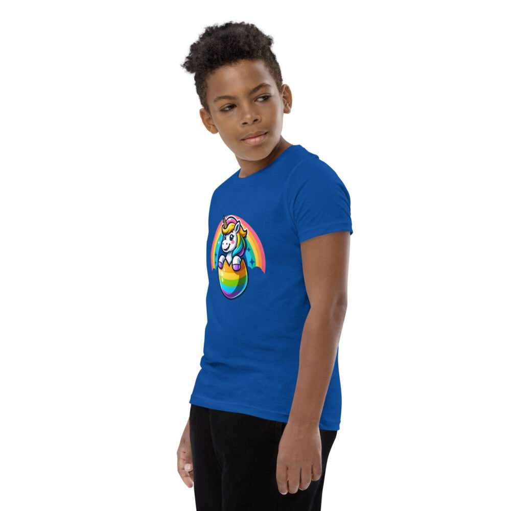 Youth Short Sleeve T-Shirt - Easter Unicorn - Image 7