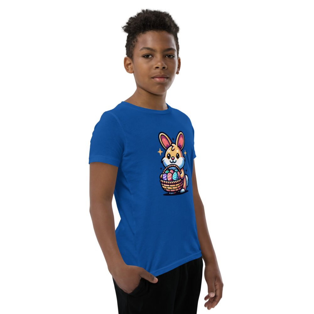 Youth Short Sleeve T-Shirt - Easter Corgi Puppy - Image 5
