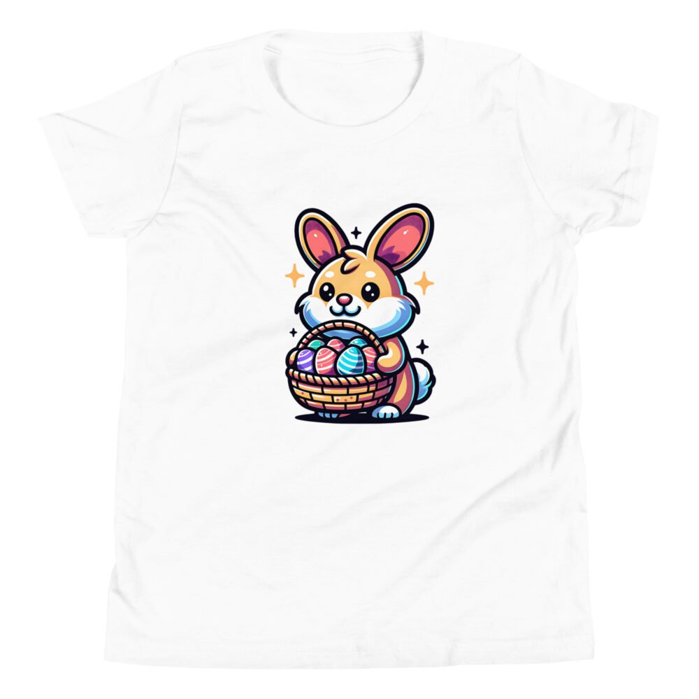 Youth Short Sleeve T-Shirt - Easter Corgi Puppy - Image 21