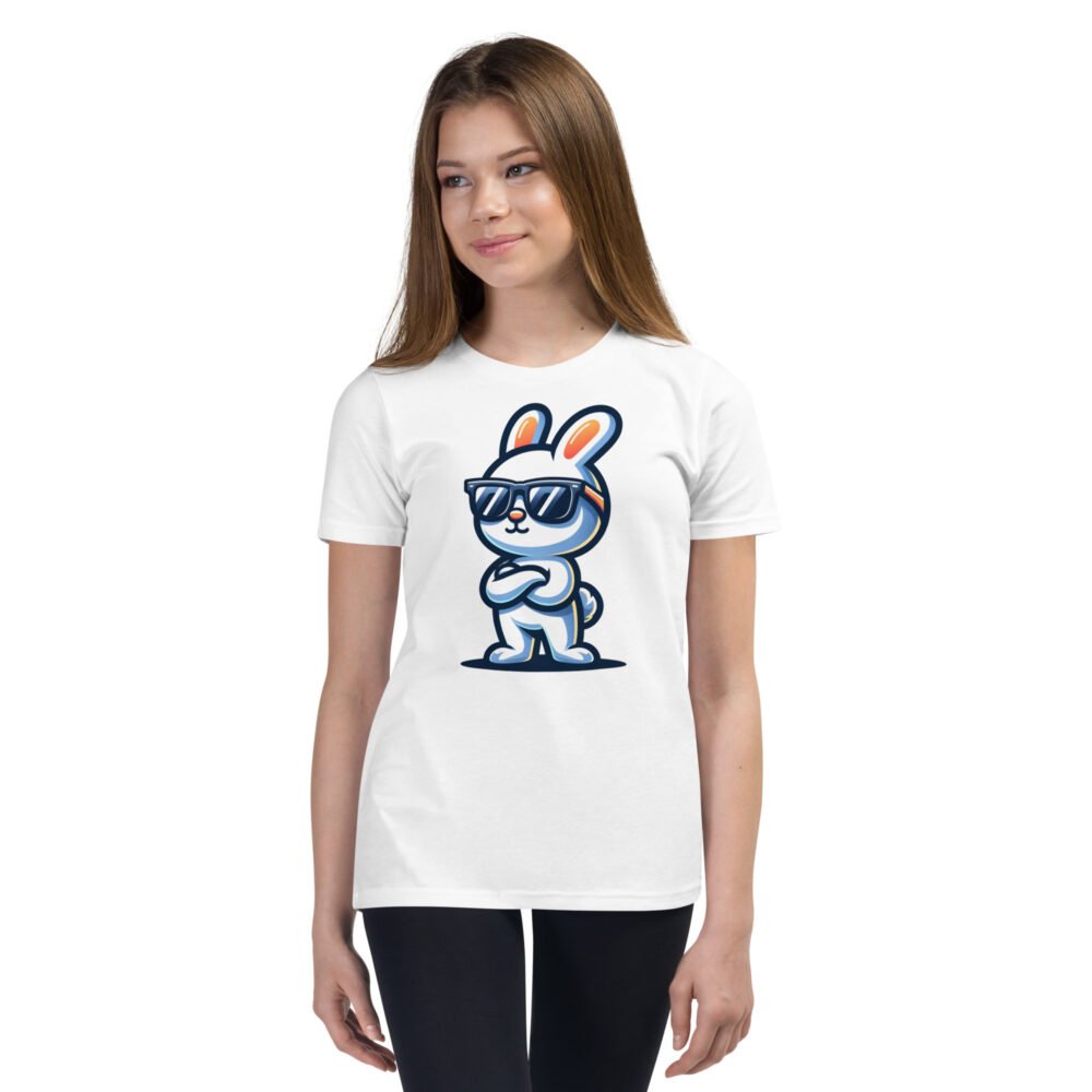 Youth Short Sleeve T-Shirt - Sunglasses Bunny - Image 14